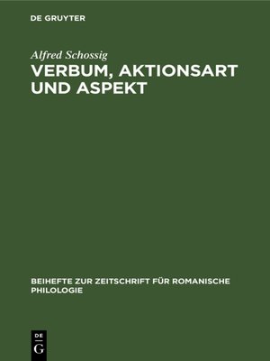 cover image of Verbum, Aktionsart und Aspekt